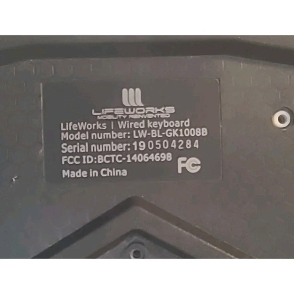 Lifeworks Samurai RGB Wired Keyboard‎ - Black (LW-BL-GK1008B)